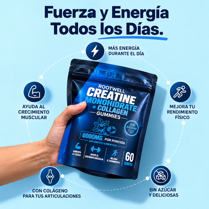 ROOTWELL®| Gomitas de Creatina + Colágeno