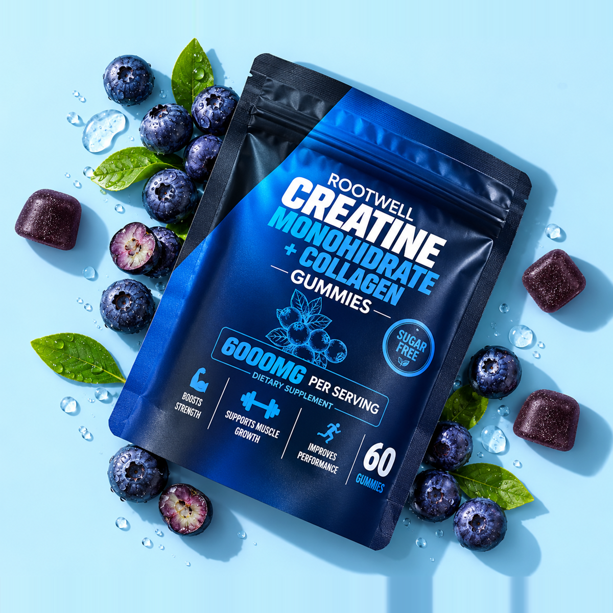 ROOTWELL®| Gomitas de Creatina + Colágeno